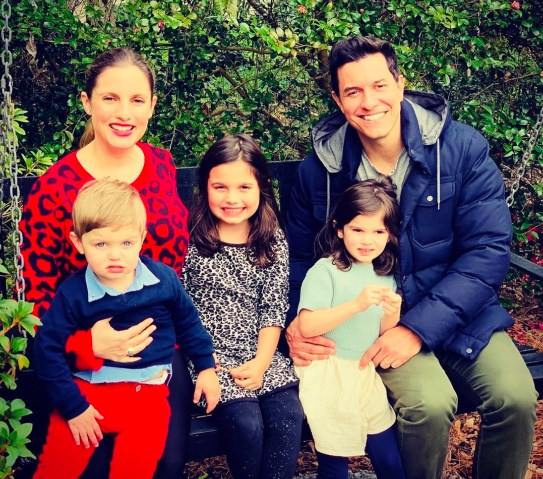 Image of American journalist, Tom LLams and his family