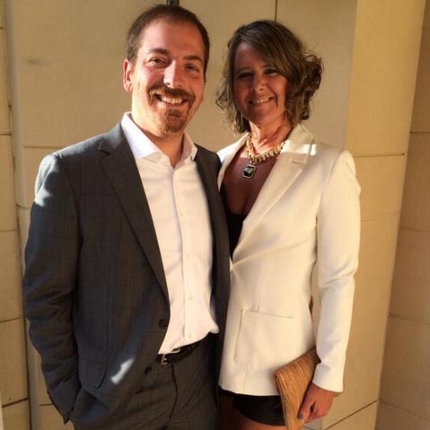 Chuck Todd with his wife, Kristian Todd 