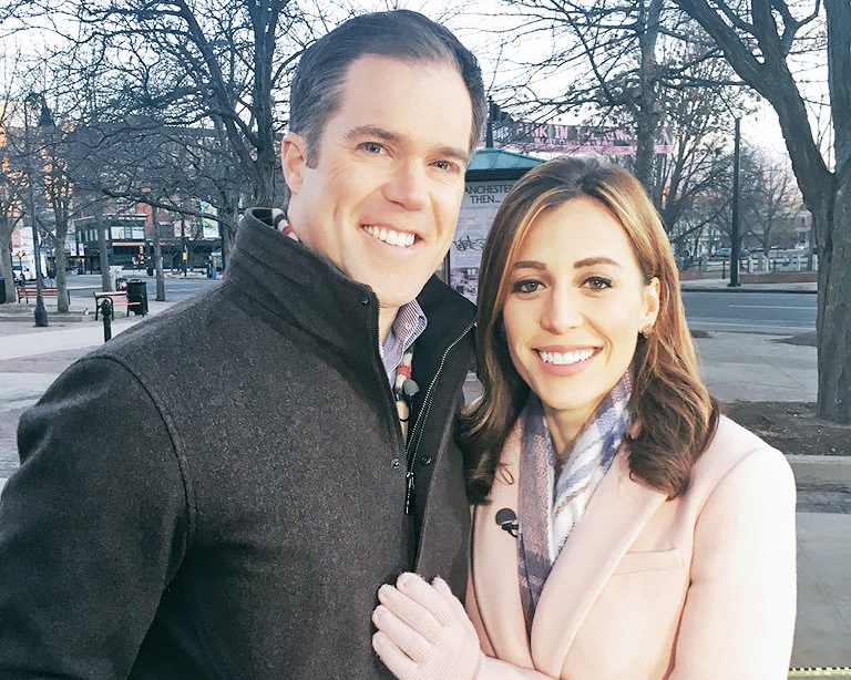 Image of renowned journalist, Hallie Jackson and her husband