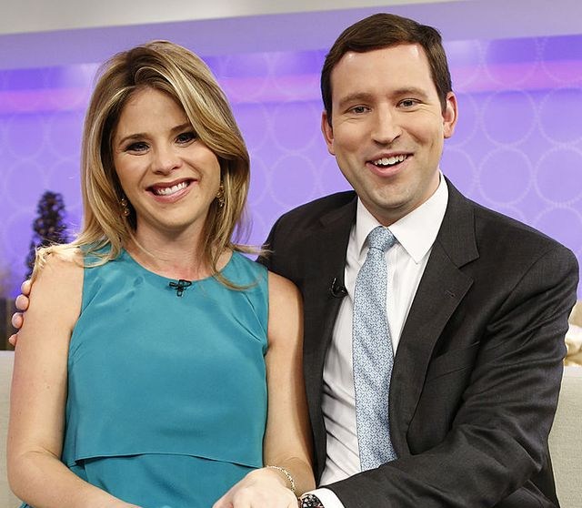 Image of the host of the NBC program Today, Jenna Bush Hager and husband