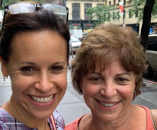Image of host of First Things First, Jenna Wolfe and her mother
