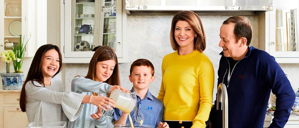 Image of famous journalist, Norah O’Donnell and her family