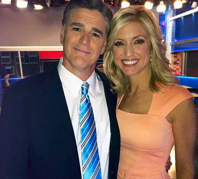 Ainsley Earhardt smiling with her current boyfriend, Sean Hannity 