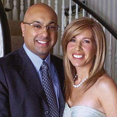 Image of Ali Velshi with his wife, Lori Wachs