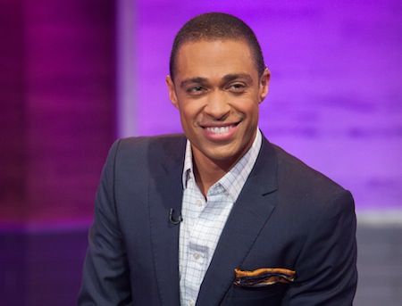 Image of J. Holmes as a news anchor